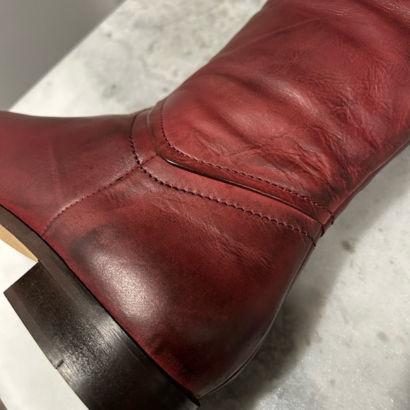 Luichiny’s finest Oxblood waxy buffed leather boots NWT - Picture 6 of 8